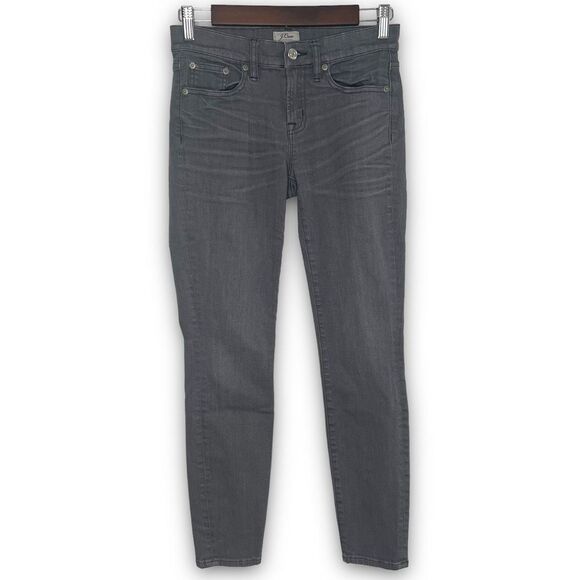 J. Crew Women's‎ Gray Mid-Rise Toothpick Skinny Stretch Ankle Jeans Size 26 - Picture 1 of 16